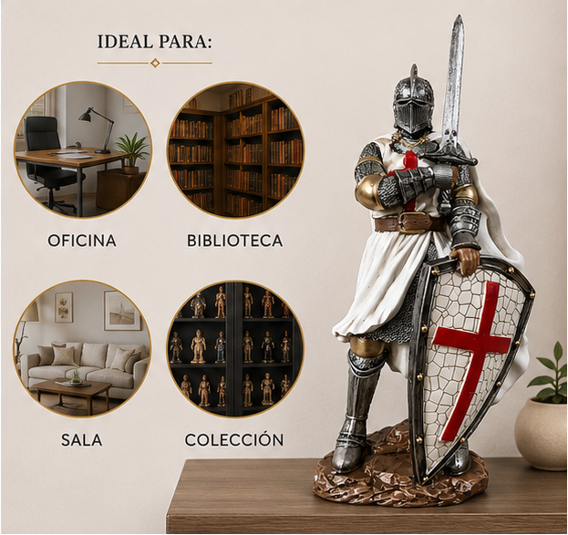 Caballero Templario con Espada “Soldado de Dios” Decorativo