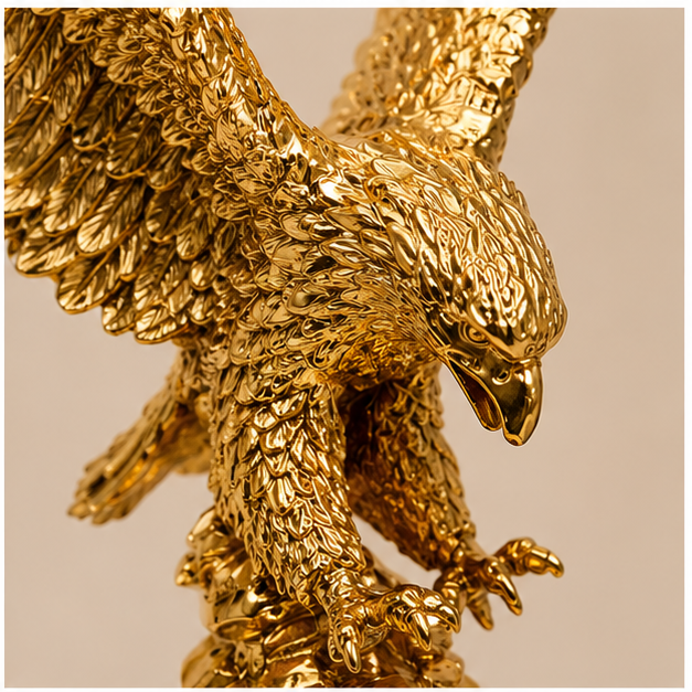 Águila Dorada Decorativa con Base