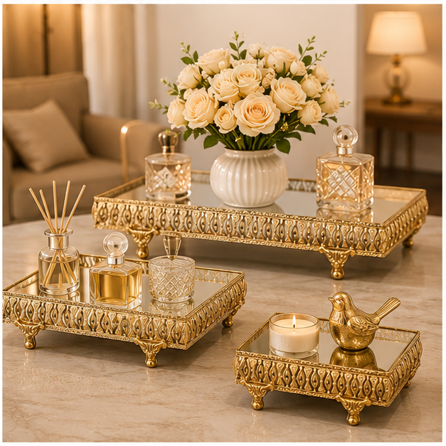 Fuentes Rectangulares Decorativas con Espejo