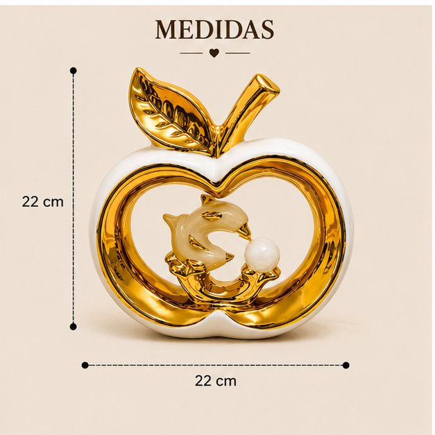 Manzana Decorativa con Delfín