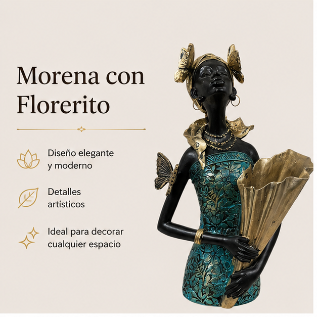 Morena Decorativa con Florero