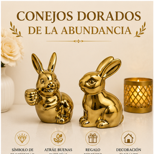 Conejos Dorados de la Abundancia ✨🐇