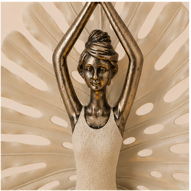 Espíritu del Yoga con Porta Vela | Figura Decorativa de Resina