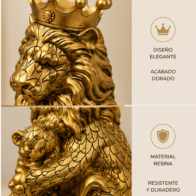 Figura Decorativa "Amor de Padre" – Rey León con Hijo
