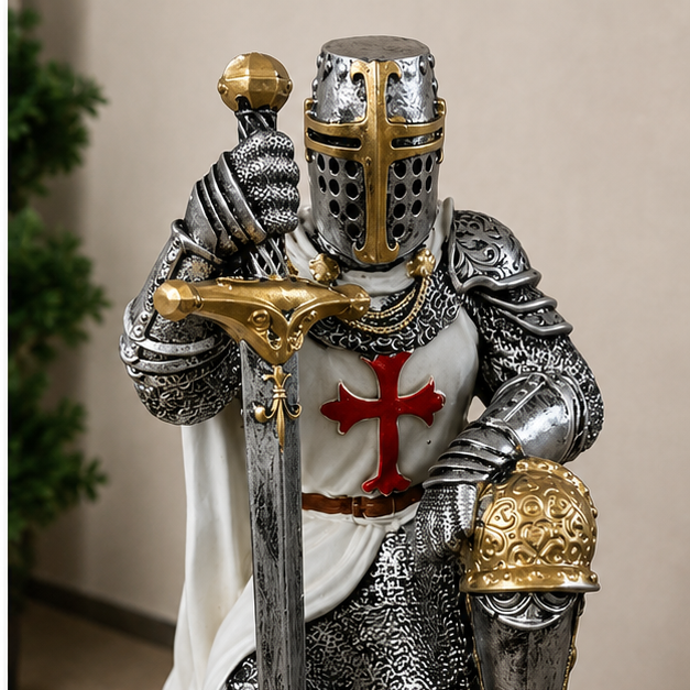 Caballero Templario Arrodillado “Soldado de Dios” Decorativo