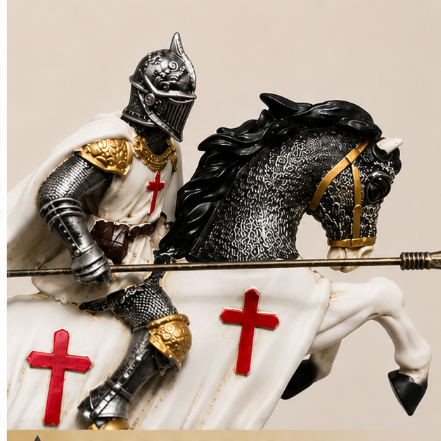 Caballero Templario sobre Caballo “Soldado de Dios” Decorativo