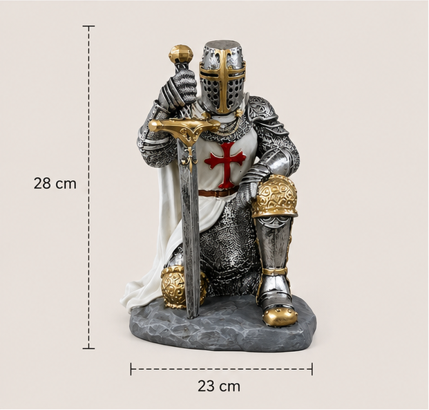 Caballero Templario Arrodillado “Soldado de Dios” Decorativo