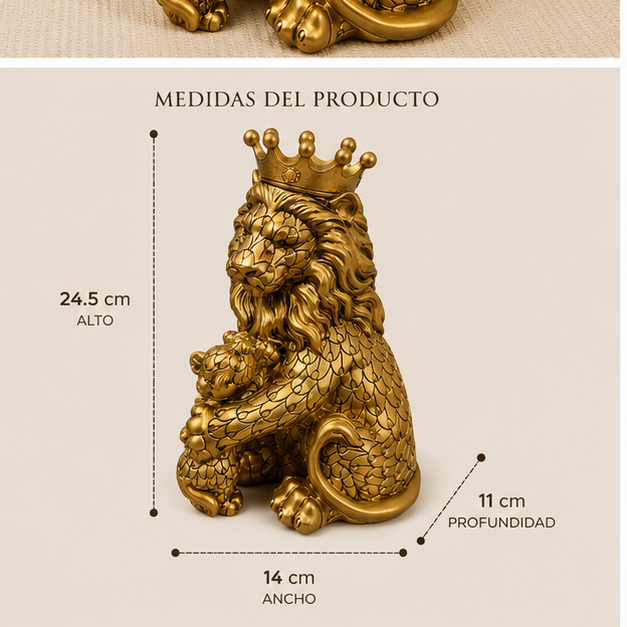 Figura Decorativa "Amor de Padre" – Rey León con Hijo