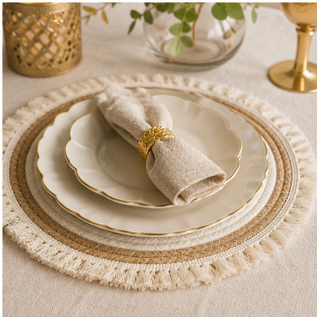 Individual Tapete Decorativo de Soguilla – 30 cm