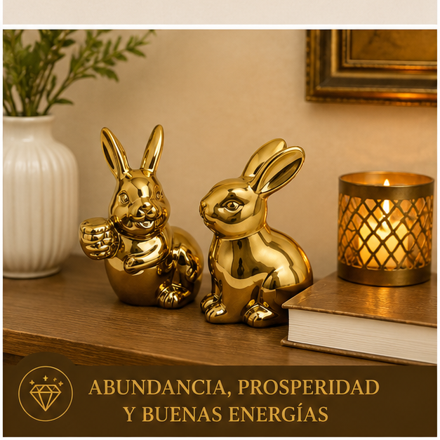 Conejos Dorados de la Abundancia ✨🐇