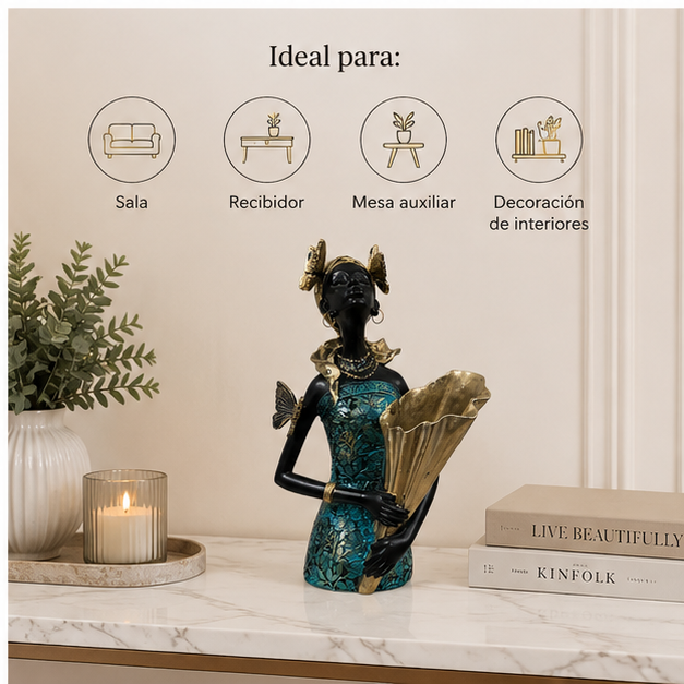 Morena Decorativa con Florero