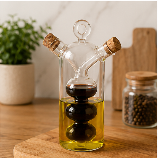 Aceitero Doble de Vidrio Borosilicato