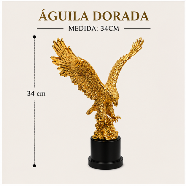 Águila Dorada Decorativa con Base