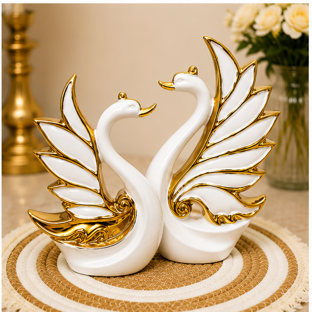 Pareja de Cisnes Decorativos
