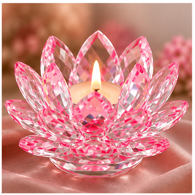 Flor de Loto de Cristal – Luz, Energía y Armonía para tu Espacio