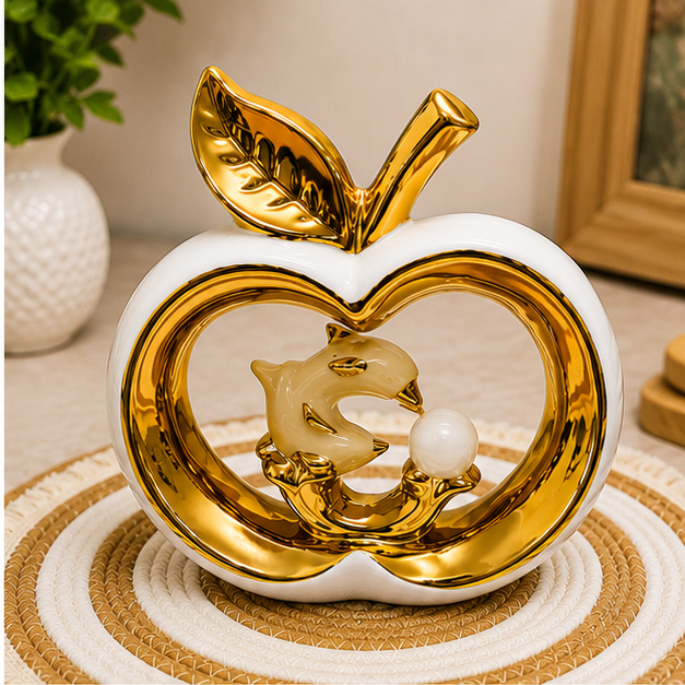 Manzana Decorativa con Delfín