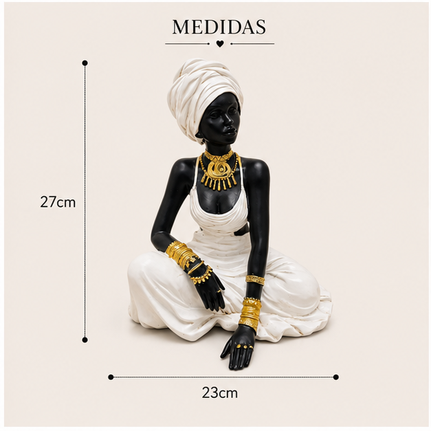 Morenita Sentada – Figura Decorativa Africana