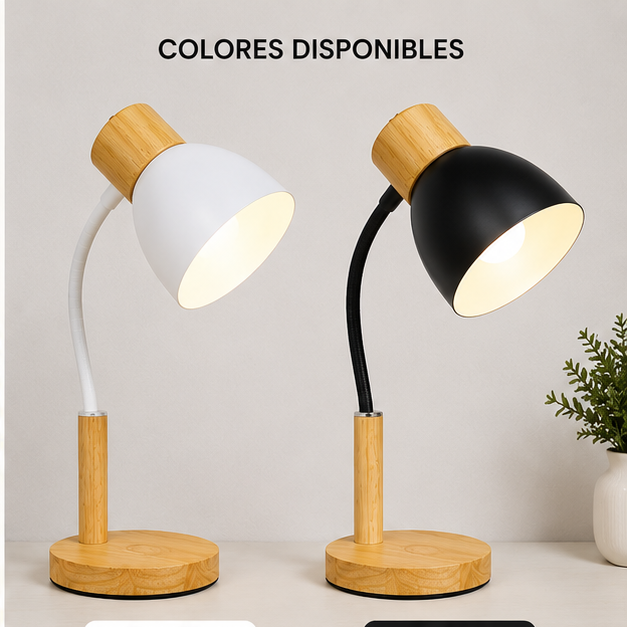 Lámpara Pinterest Minimalista de Bambú y Metal – Flexible