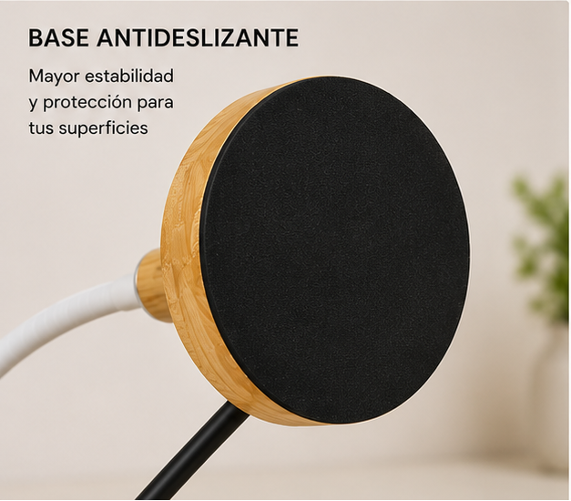 Lámpara Pinterest Minimalista de Bambú y Metal – Flexible