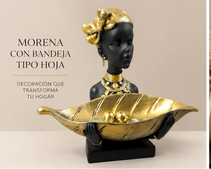 Morena con Bandeja Tipo Hoja